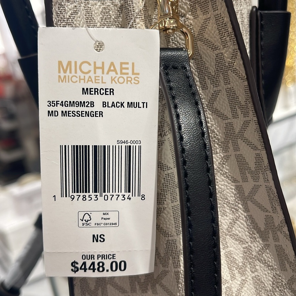 Michael Kors Mercer Medium Two-Tone Logo Crossbody Bag
Black Multi - Picture 13 of 16